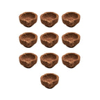 Panchagavya Vilakku with Lotus Wicks (10 Panchagavya Diya + 10 Lotus Wicks) gobar Diya Deepak Deepam for Pooja | Tamara vattulu pancha gavya deepa