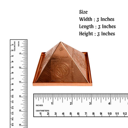 Copper Vastu Pyramid Hollow 3 Inch