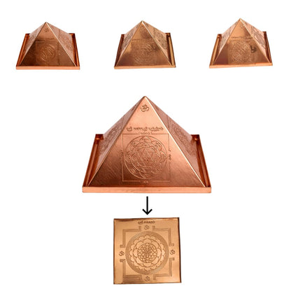 Copper Vastu Pyramid Hollow 3 Inch
