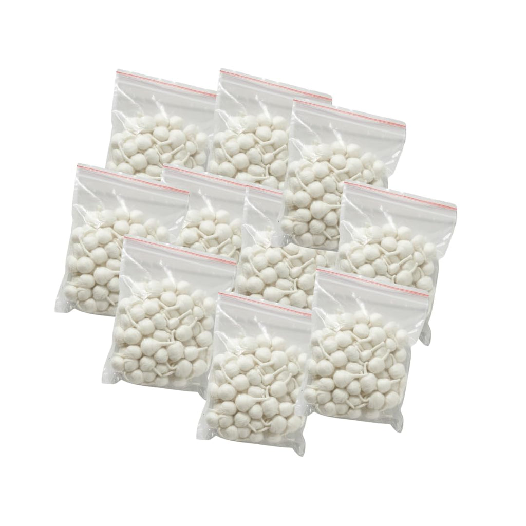 Round Cotton Wicks (600 Wicks)(Batti) for Diya & Pooja | 100% Pure & Natural Deepam Batti Gundu Thiri vattulu vathulu for akhand Diya puja