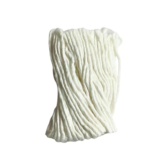 White Cotton Wicks for Diya Lamp – 108 Pieces | Thiri Diya batti for Pooja, White Cotton vattulu, deepam vathulu