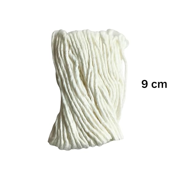 White Cotton Wicks for Diya Lamp – 108 Pieces | Thiri Diya batti for Pooja, White Cotton vattulu, deepam vathulu