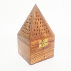 Wooden Dhoop Holder – High-Quality 3.5" x 7" Pyramid Design